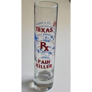 Texas Shot Glass Tall 7.5" Problem Level Mancave Crisa Vintage